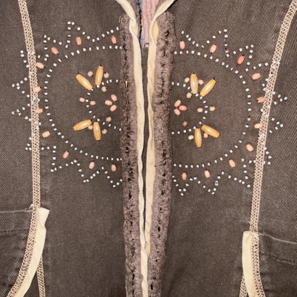 Pixie Mood Brown Blazer With Cream Embroidery - image 2